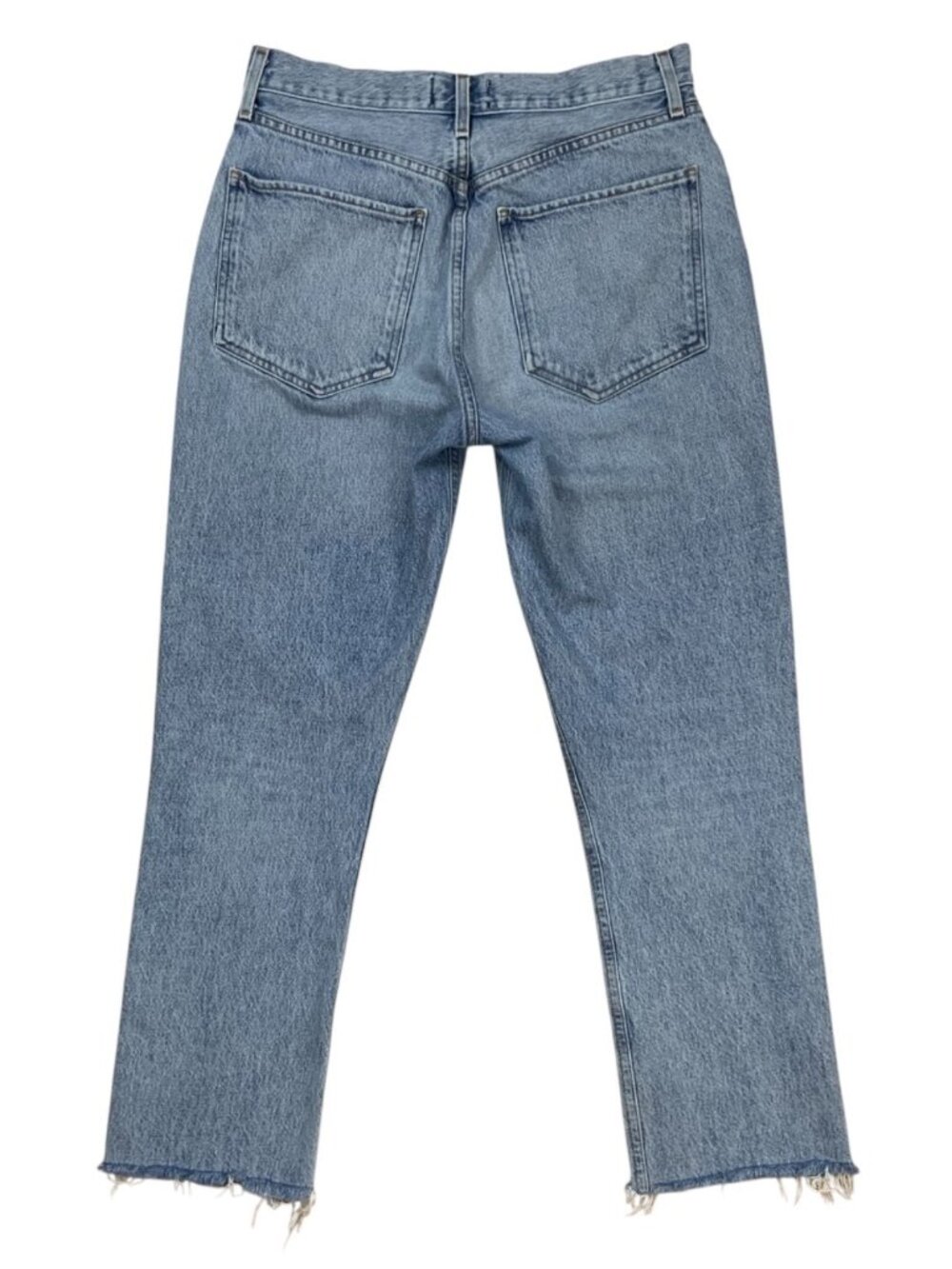 Agolde Riley High Rise Straight Crop Jean 29 Blue Button Fly - Picture 2 of 13